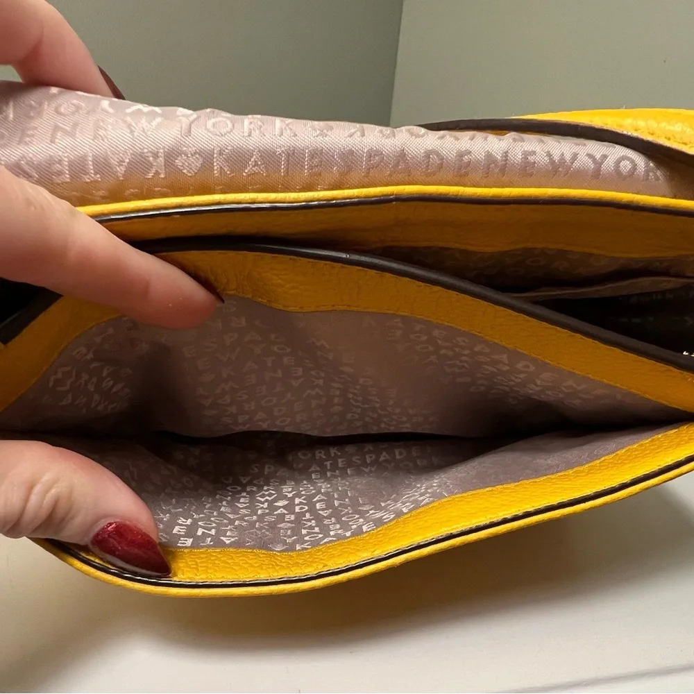 Kate Spade Mustard Yellow Leather Crossbody Bag
